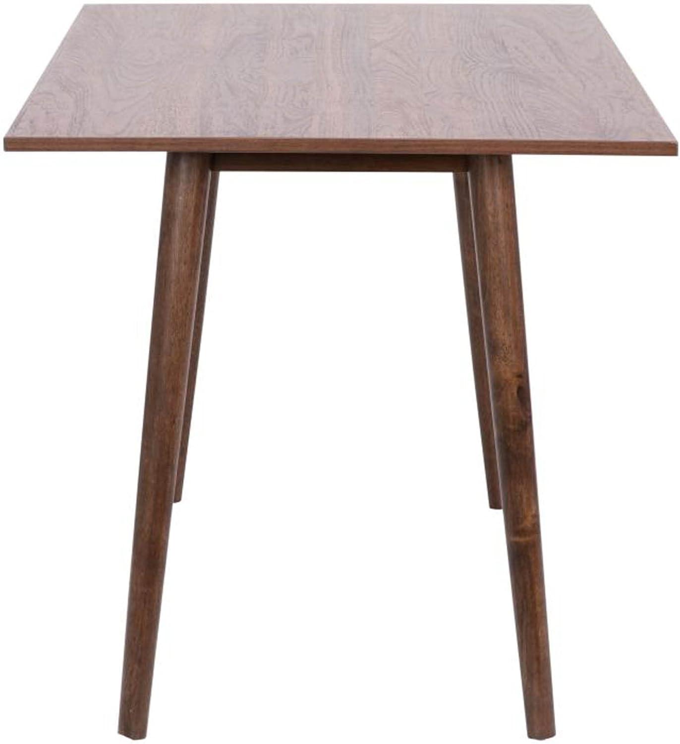 Flash Furniture Hatfield 47 Inch Mid-Century Modern Wood Dining Table, Wood Kitchen Table, Dark Walnut