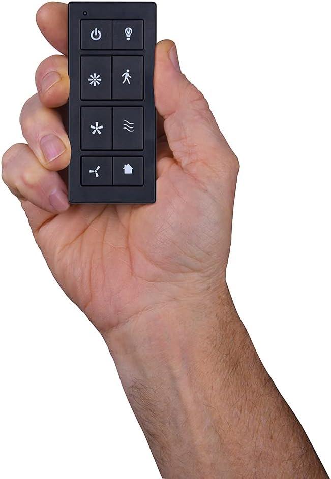 Prominence Home Universal Ceiling Fan Remote Control Kit with Receiver, Wall Dock and Batteries, For Downrod Ceiling Fans ONLY - Model 51487-01 - Black