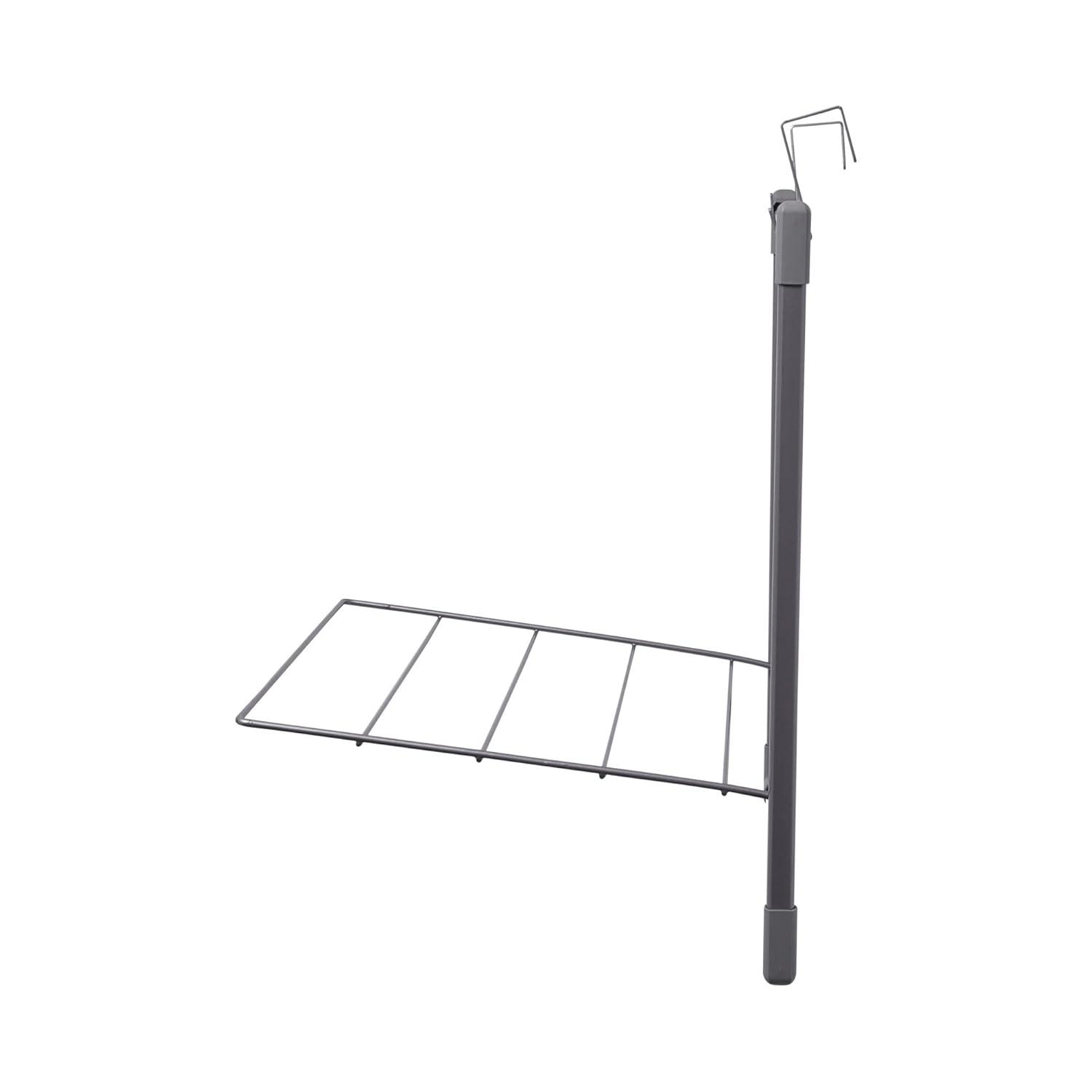 Household Essentials Metal Expandable Over the Door Drying Rack, Grey
