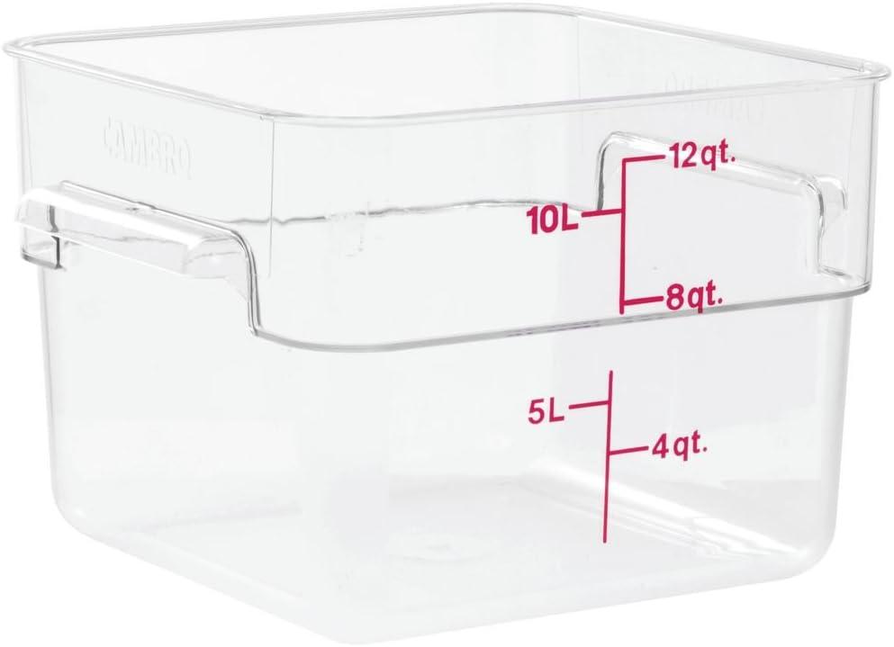 Cambro Clear 12QT Square Food Container 12SFSCW135