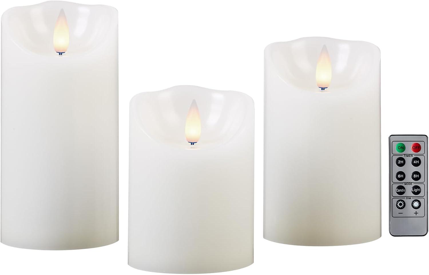 Stonebriar Unscented Flameless Pillar Candle