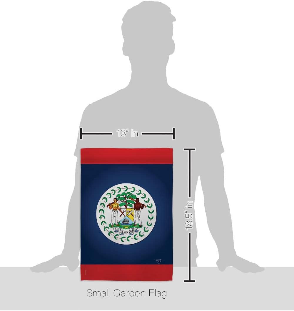 Belize Patriotic Double-Sided Polyester Garden Flag