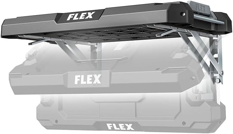 Flex Black and Gray Folding Rack Shelf with Quick-Connect Latch
