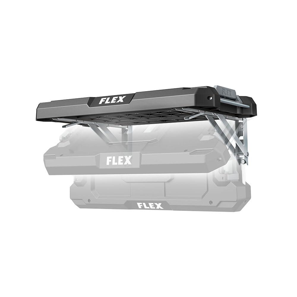 Flex Black and Gray Folding Rack Shelf with Quick-Connect Latch