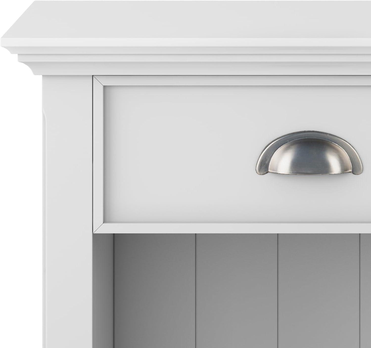 Simpli Home Acadian 24"W 1-Drawer Solid Wood Nightstand with Open Bottom Storage