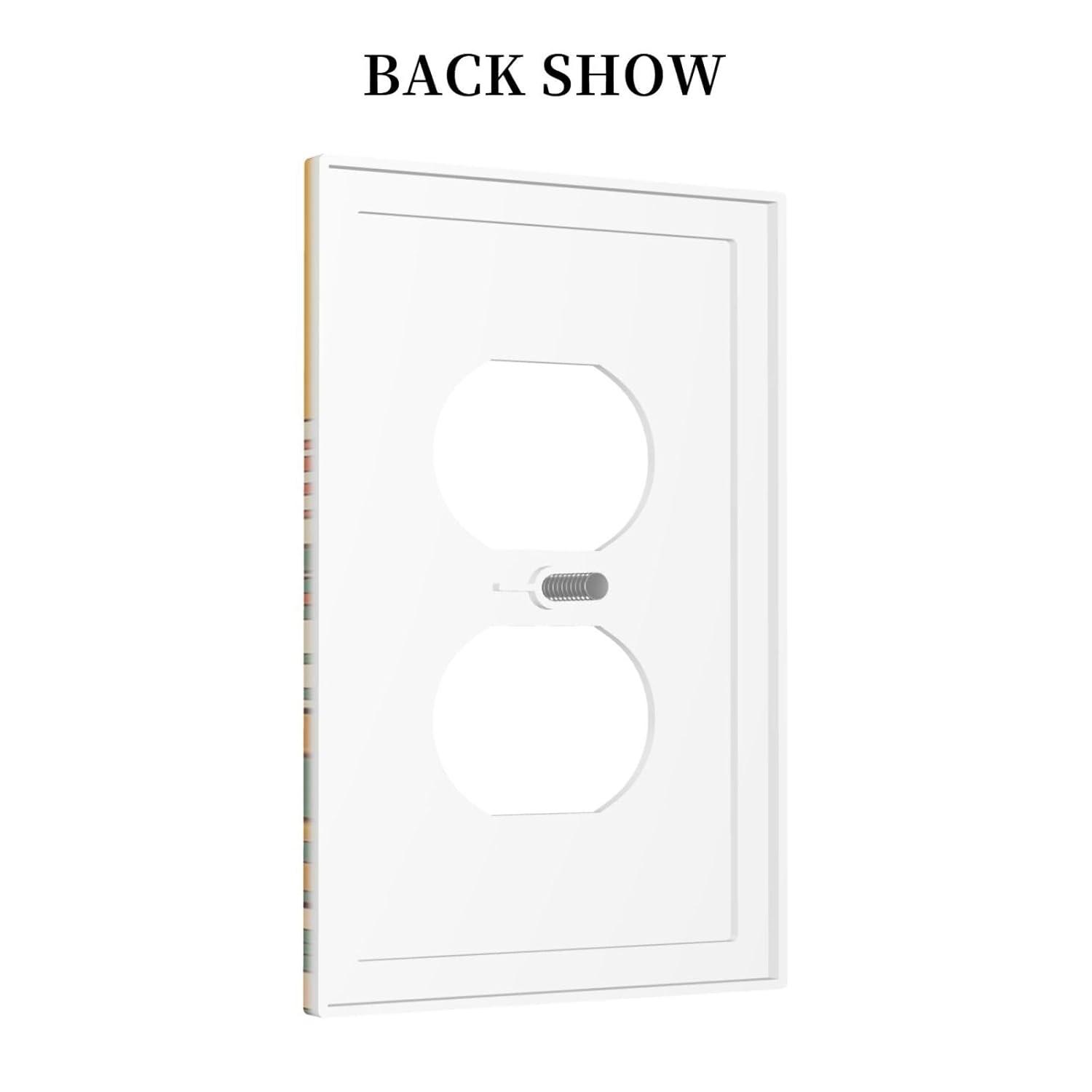 ZICANCN Outlet Covers Wall Plate, Sunflowers Nature Beige Background Light Switch Cover Decorative, Duplex Toggle Combo 1-Gang