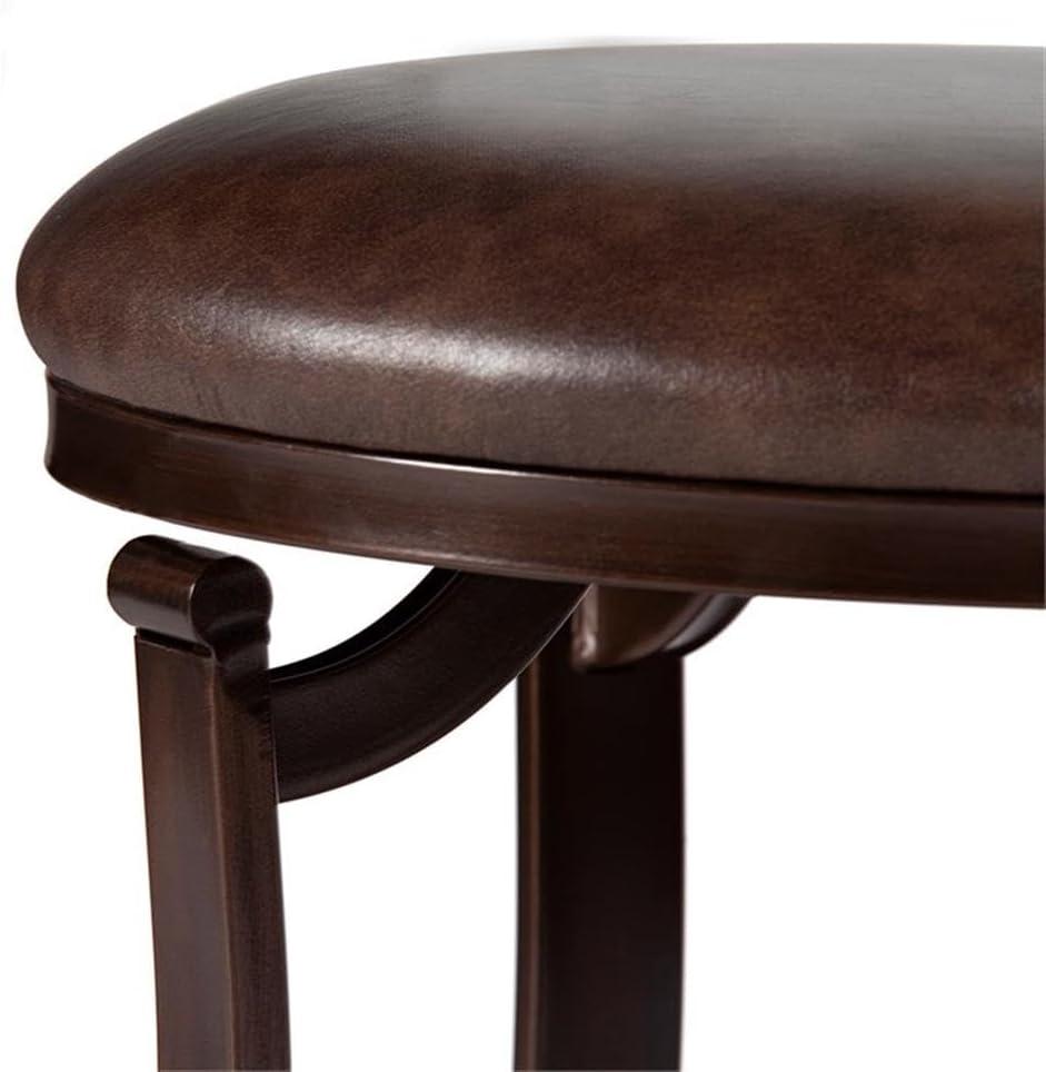 Hillsdale Furniture Hastings Backless Vanity Stool, Antique Brown