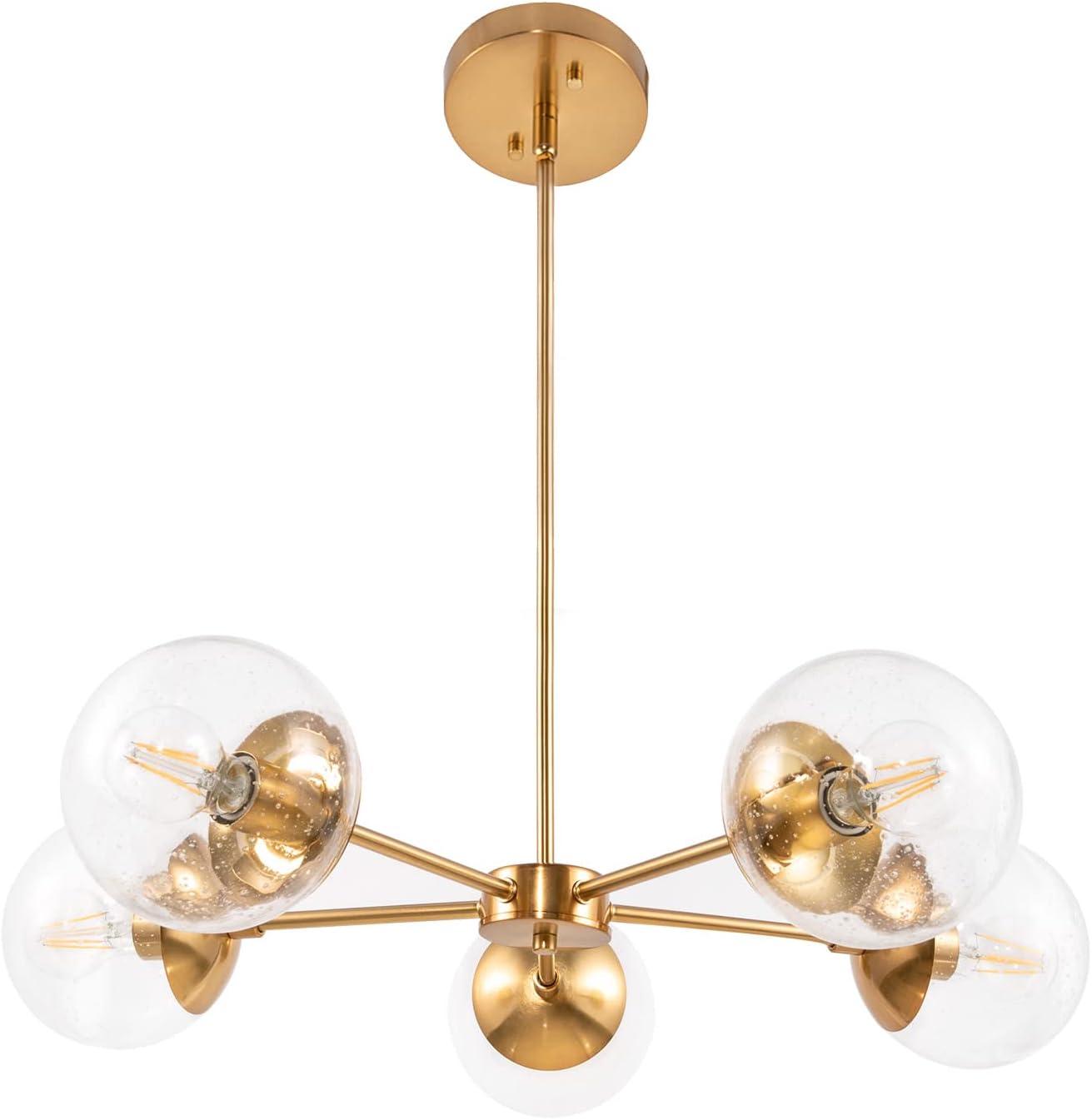 Design House Gracelyn Chandelier in Satin Gold, 5-Light