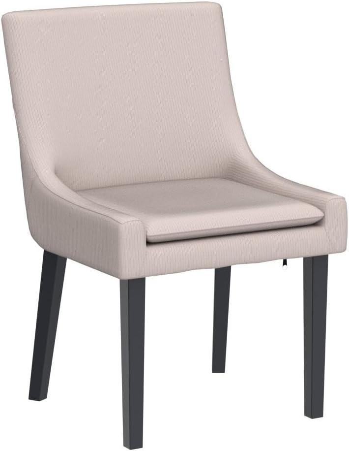 COLAMY Dining Chairs Set of 2, Upholstered Corduroy Accent Side Leisure Chairs with Wood Legs for Living Room Beige