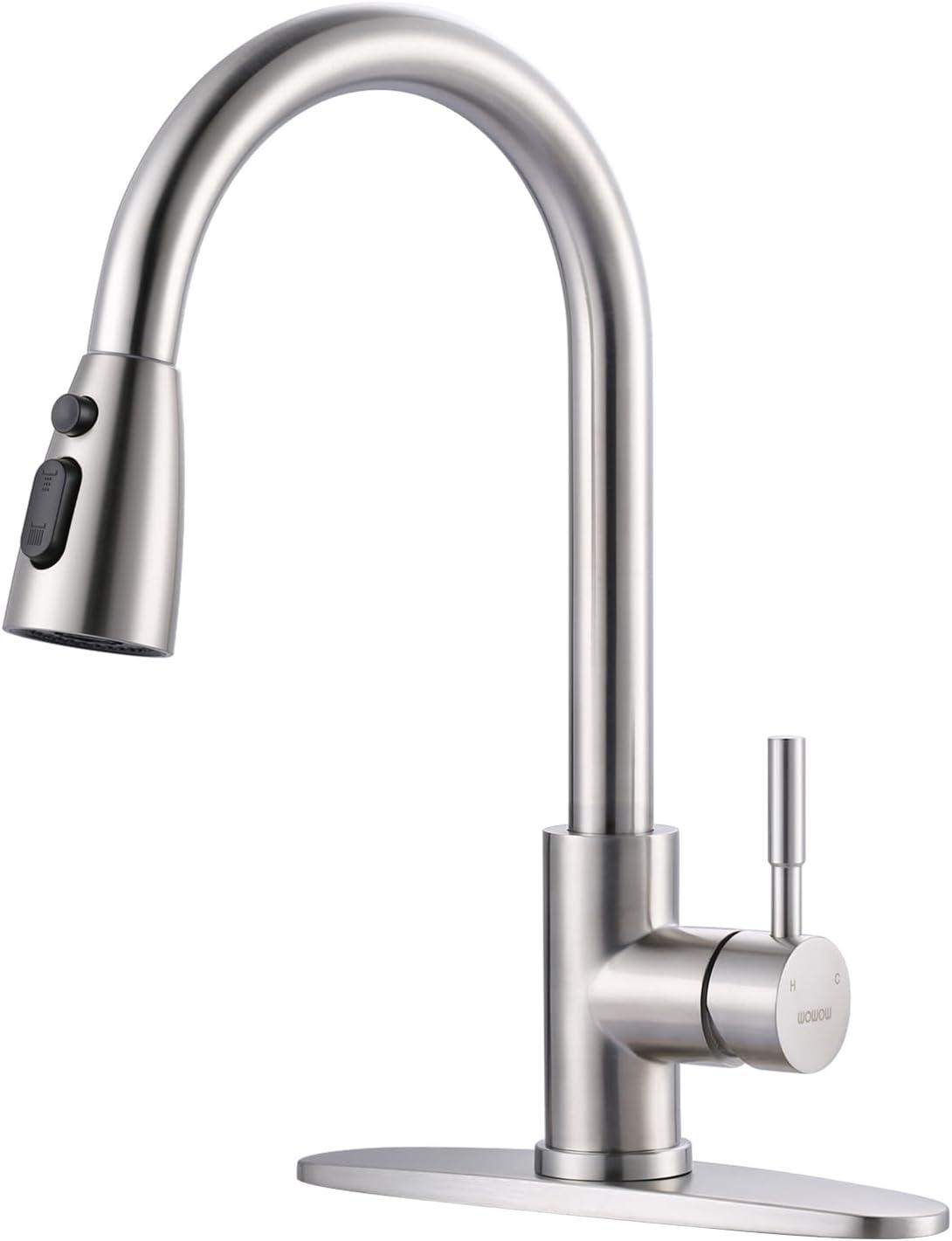 High Arc Pull Down Kitchen Faucet with Sprayer