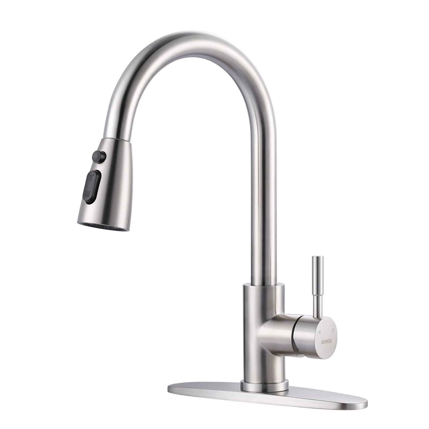High Arc Pull Down Kitchen Faucet with Sprayer