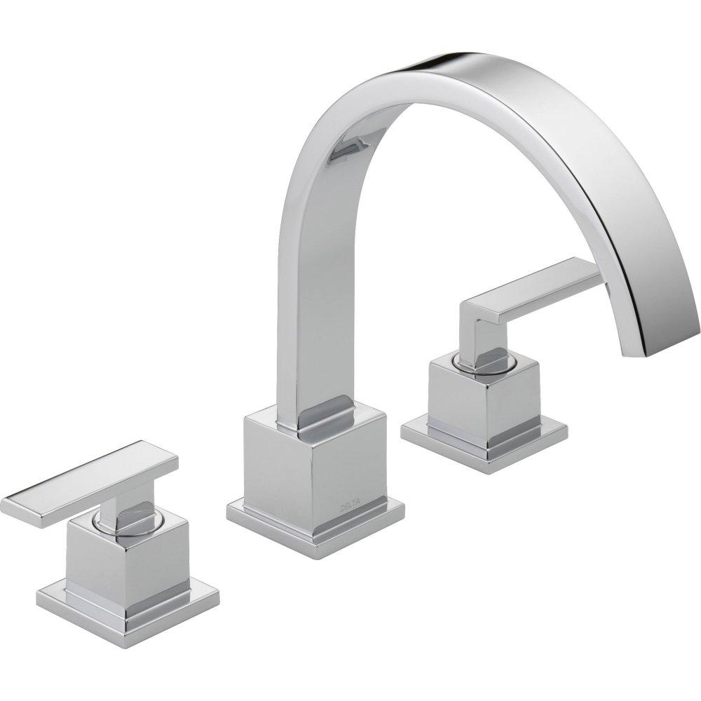 Vero Double Handle Deck Mounted Roman Tub Faucet Trim