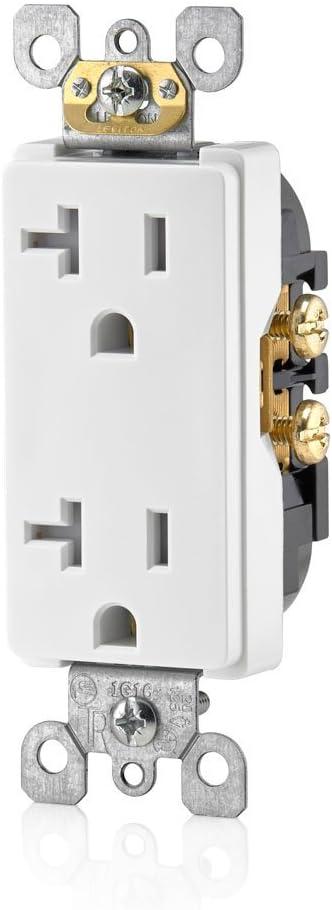 White 20 Amp Tamper Resistant Duplex Outlet