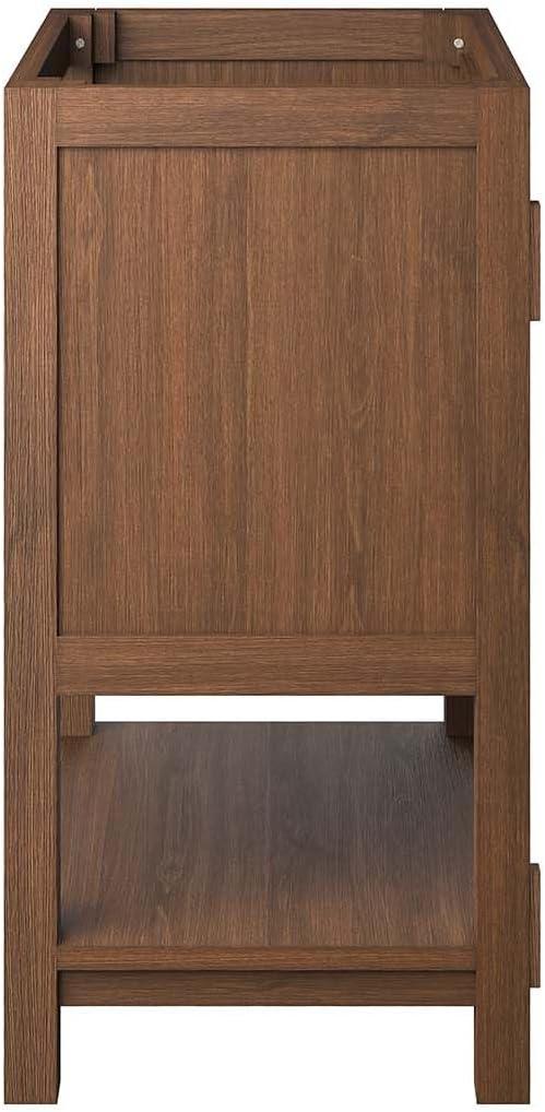 Modway Ashlyn 24” Wood Bathroom Vanity Cabinet (Sink Basin Not Included) in Walnut