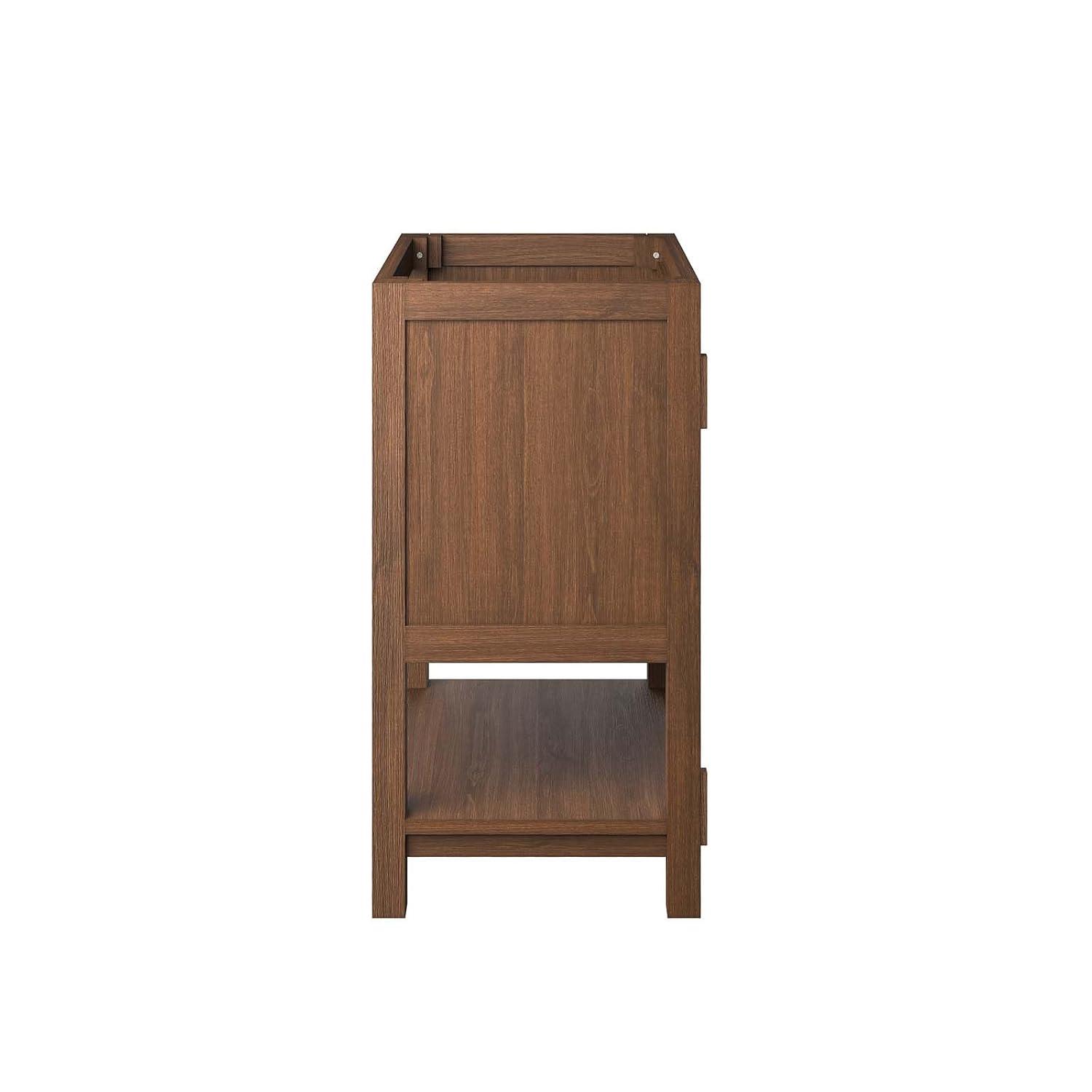 Modway Ashlyn 24” Wood Bathroom Vanity Cabinet (Sink Basin Not Included) in Walnut