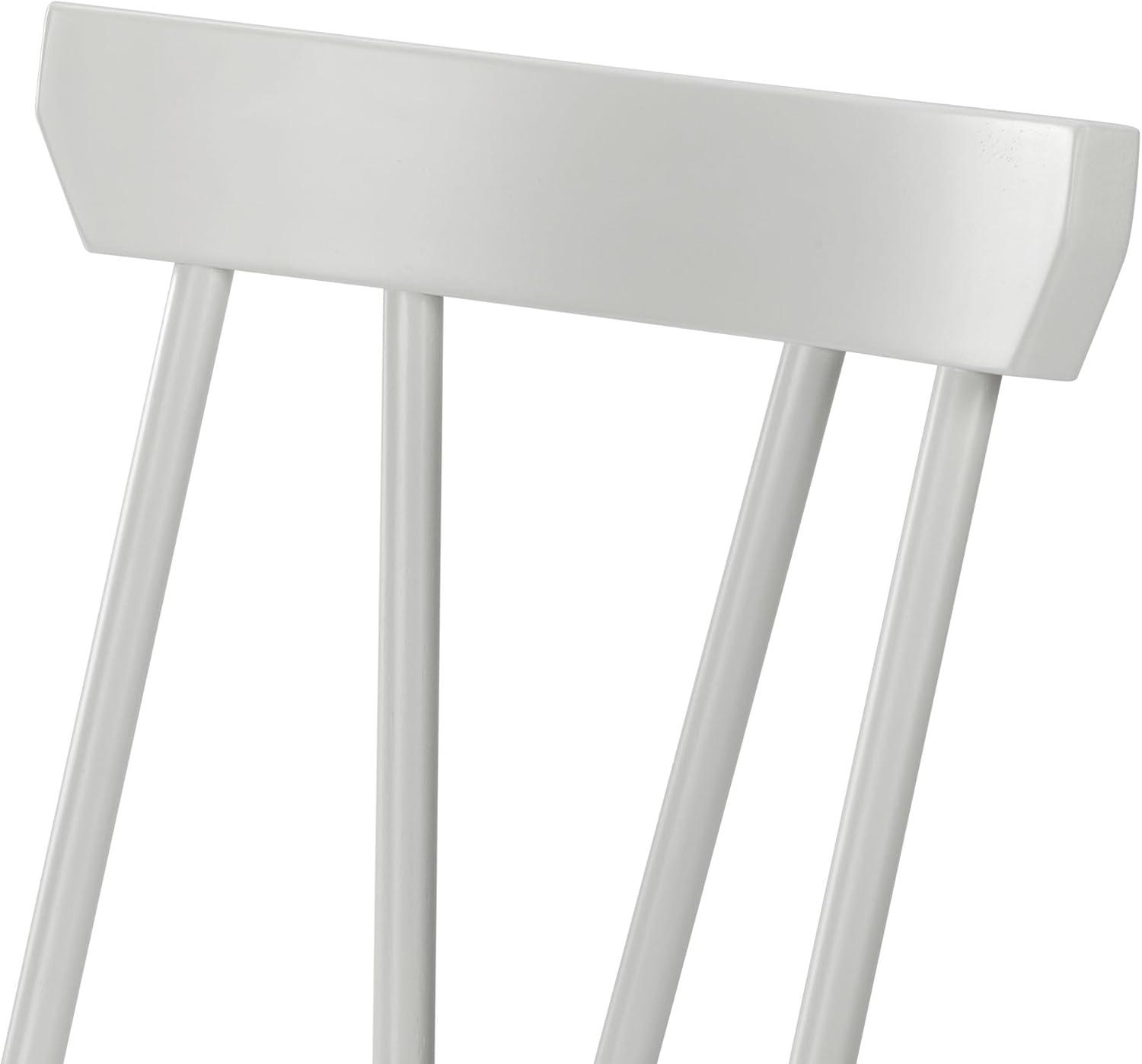 Plank+Beam Windsor Dining Chair Set of 2, Solid Wood Chairs for Kitchen, Office, Living Room, White