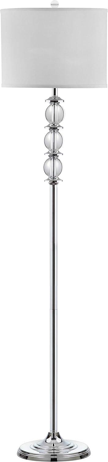 Riga 60 Inch H Floor Lamp - Clear/Chrome - Safavieh