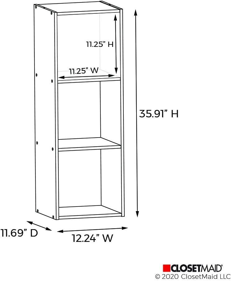 ClosetMaid Cubeicals 35.91'' H x 12.24'' W 3-Cube Bookcase