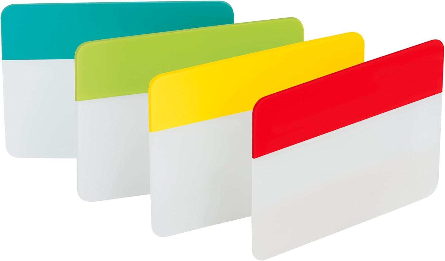 Post-it File Tabs 2 x 1 1/2 Aqua/Lime/Red/Yellow 24/Pack 686ALYR