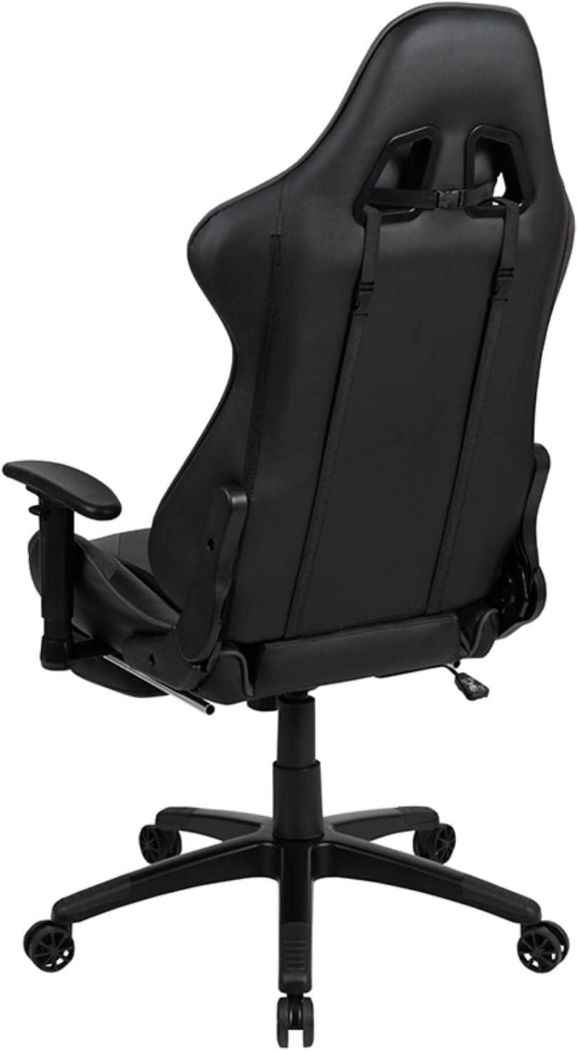 Flash Furniture X30 Gaming Chair Racing Office Ergonomic Computer Chair with Fully Reclining Back and Slide-Out Footrest in Red LeatherSoft