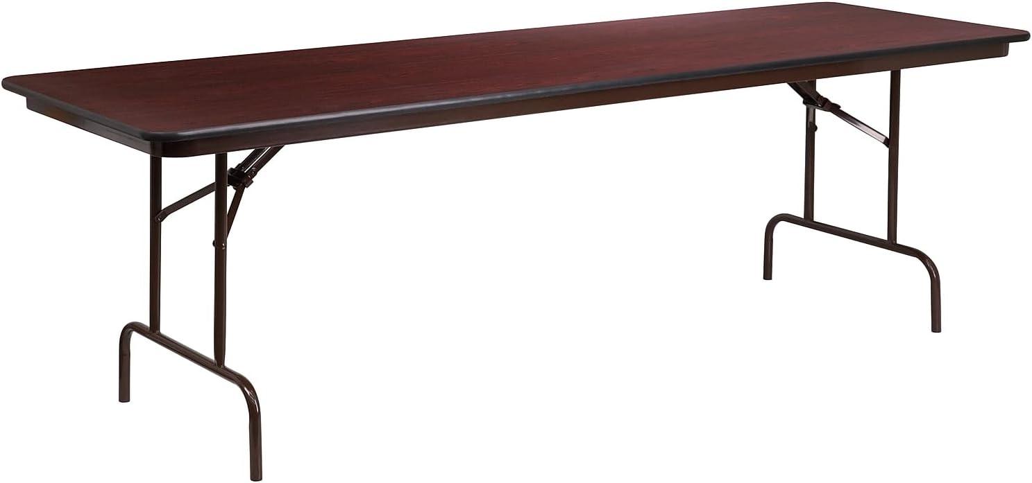 Flash Furniture Wofford 24" x 48" Rectangular High Pressure Mahogany Laminate Folding Banquet Table