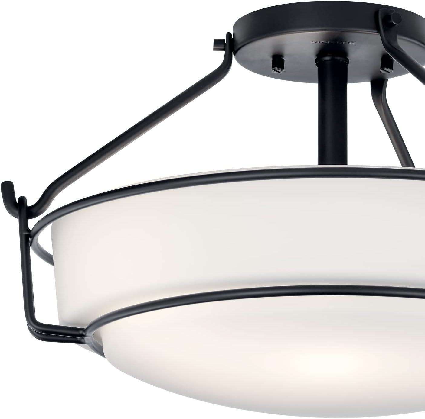 Kichler Lighting Alkire 3 - Light Semi-Flush Mount in  Black