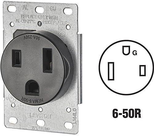 Black Industrial Grade Tamper Resistant Duplex Outlet with Wall Plate