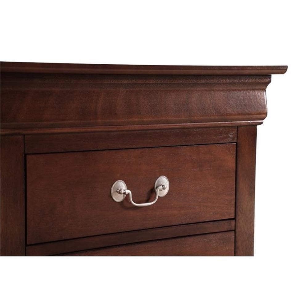 Glory Furniture Louis Phillipe 2 Drawer Nightstand in Cappuccino