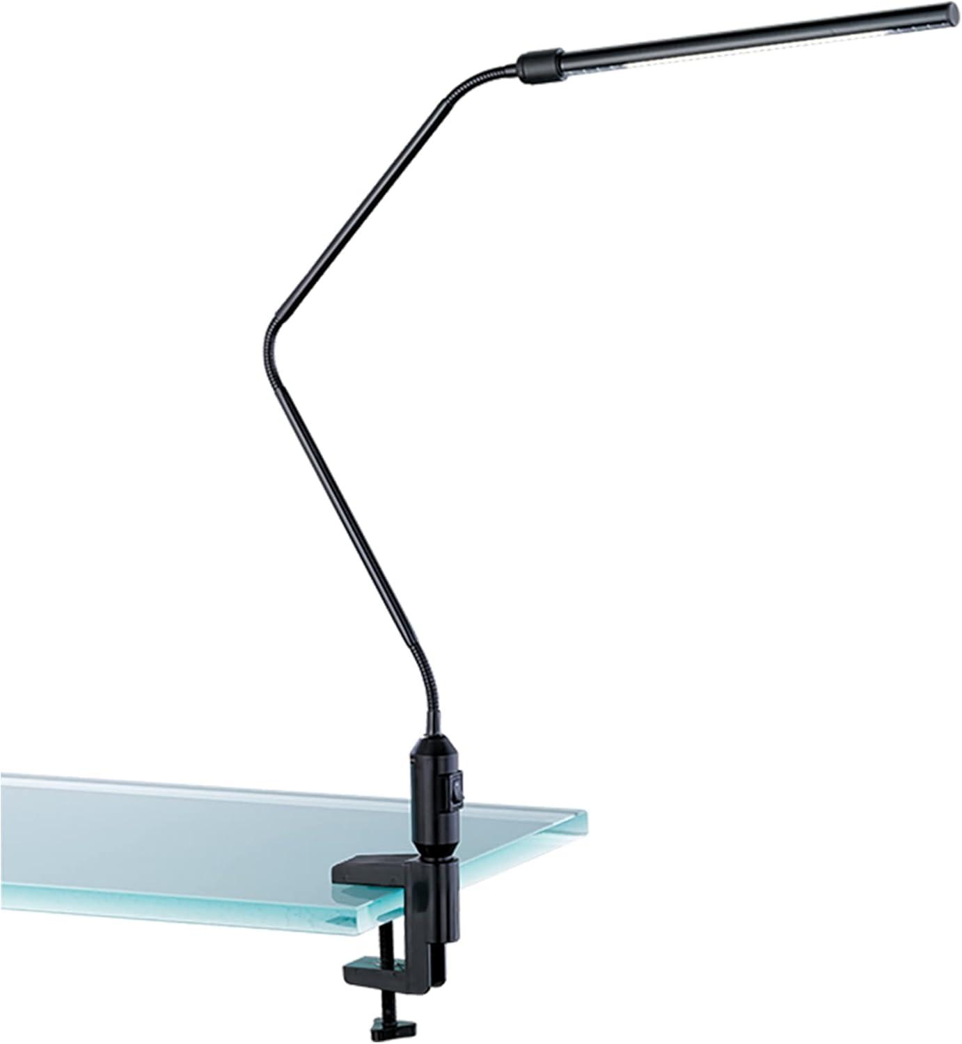 Realspace™ LED Gooseneck Lamp, Adjustable, 22-1/2"H, Black
