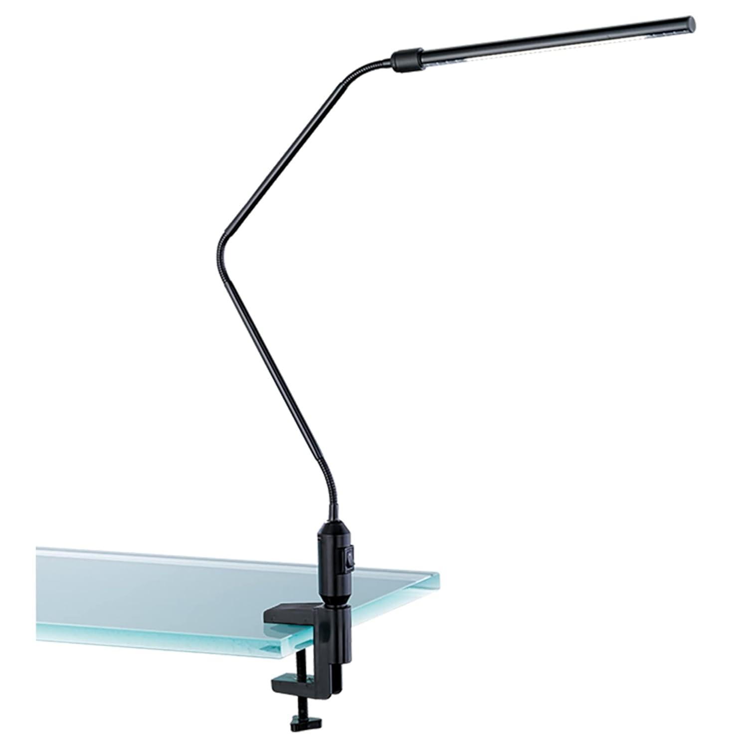Realspace™ LED Gooseneck Lamp, Adjustable, 22-1/2"H, Black