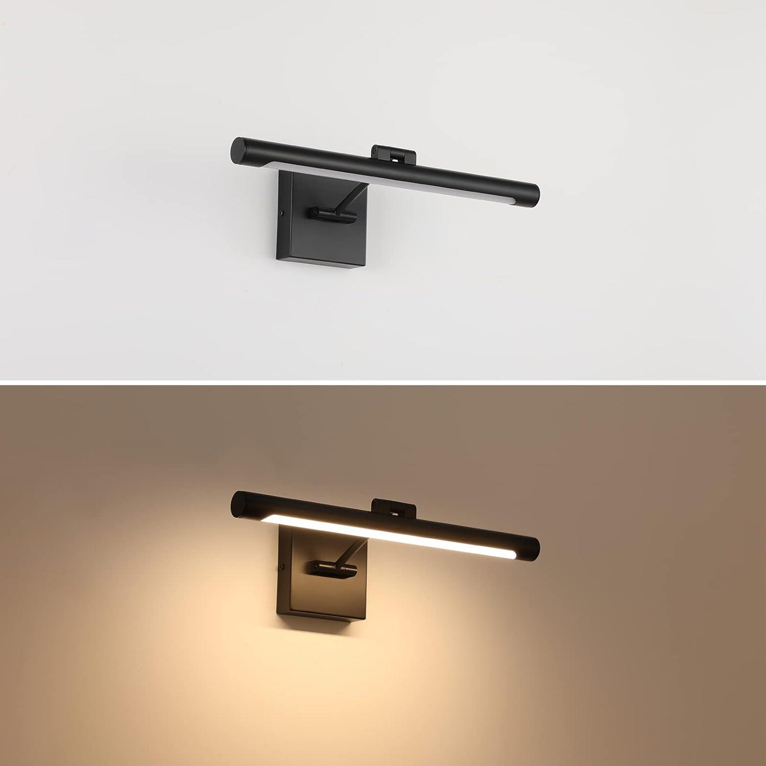 Black Metal Adjustable LED Wall Picture Light