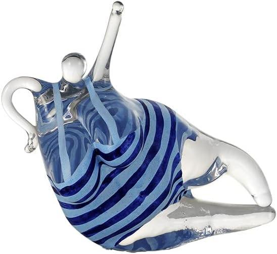 Euphoria Dance Turquoise Glass Figurine, 5.91 Inches