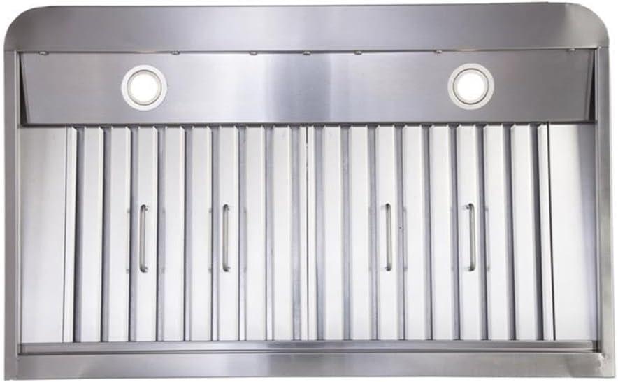 Kucht 36" Stainless Steel 900 CFM Ducted (Vented) Under Cabinet Range Hood with Baffle Filter