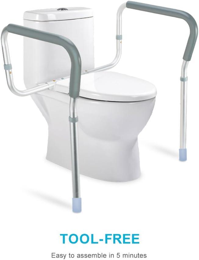 Adjustable Metal Toilet Safety Handrail for Elderly and Disabled