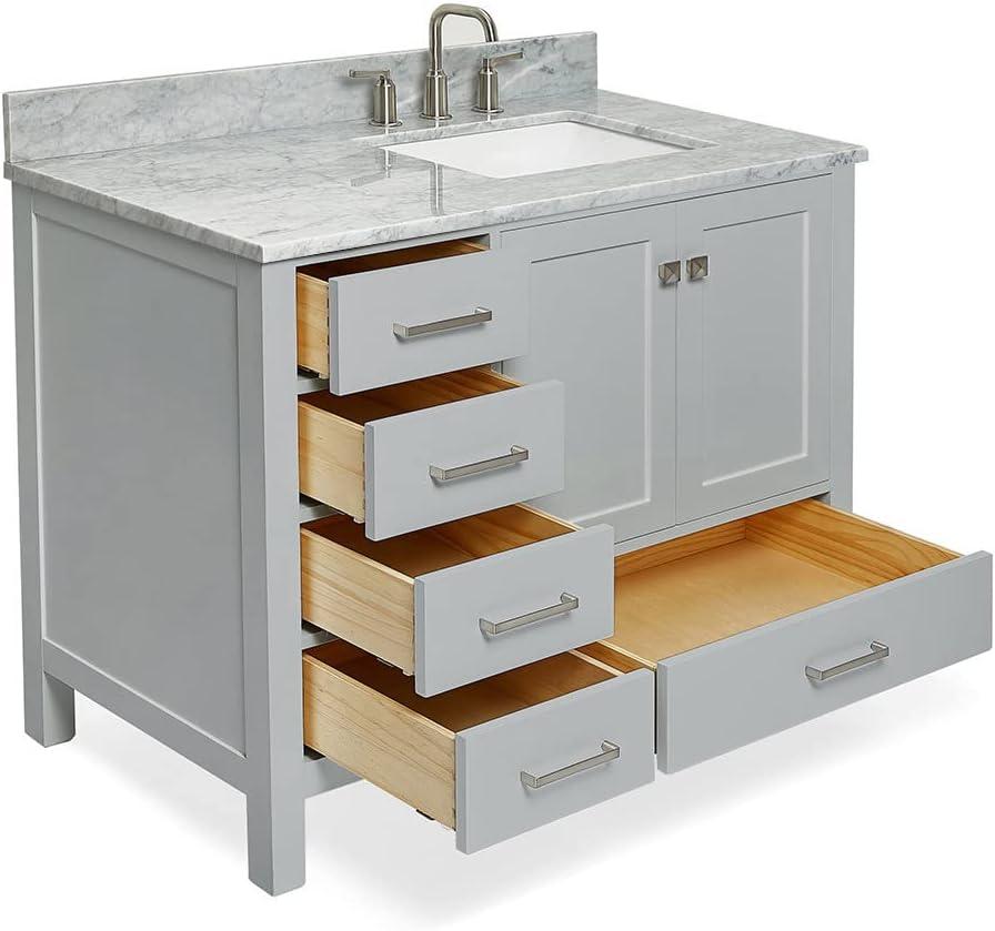 Ariel A043srcw2rvo Cambridge 43" Free Standing Single Basin Vanity Set - Grey