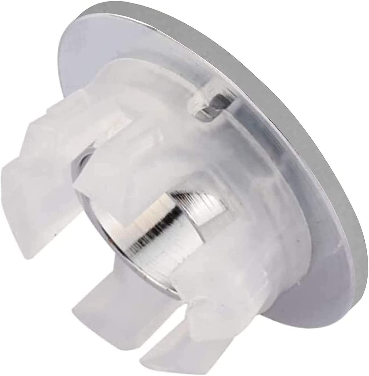 Greenspring Sink Basin Trim Overflow Cover Brass Insert In Hole Round Caps Brushed Nickel(2 Pack)