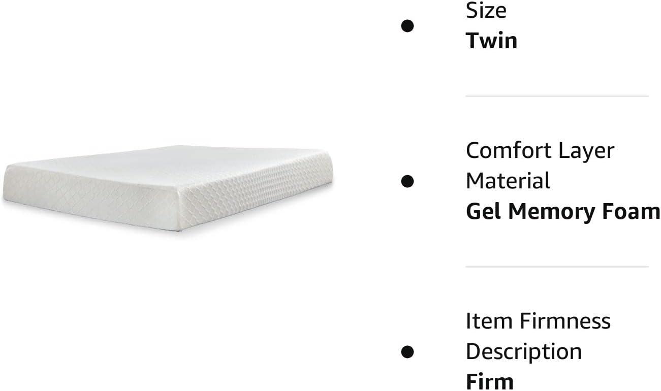 Contemporary White Twin Innerspring 10" Adjustable Bed