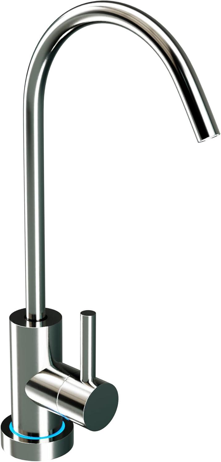 NU Aqua Tankless Reverse Osmosis System - 7 Stage Under Sink Reverse Osmosis Water Filter System - 2:1 - LED Kitchen Countertop Smart Faucet - 600 GPD Tankless RO Water Filtration System Under Sink