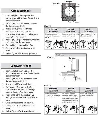 Heavy Duty KTHR22877000 Series Full Inset Adjustable Concealed Pie-Cut Corner Euro Hinge with 160 Degree Opening Angle (1)