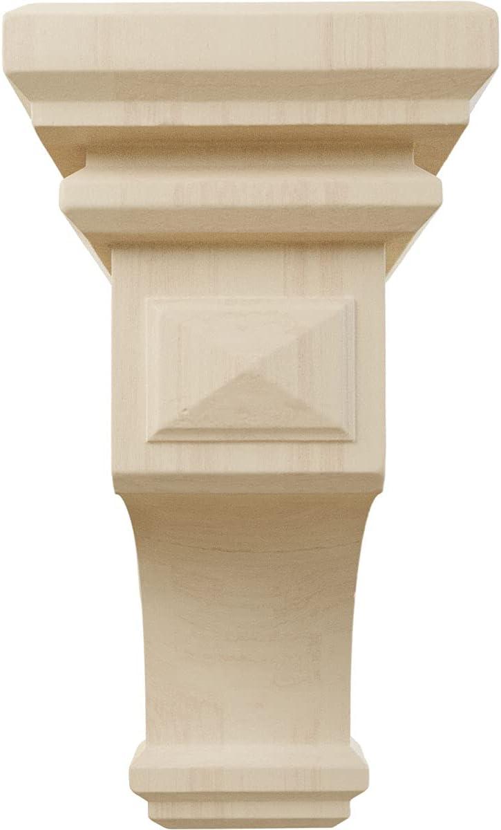 Medium Natural Rubberwood Decorative Corbel 5" x 5.75" x 10"