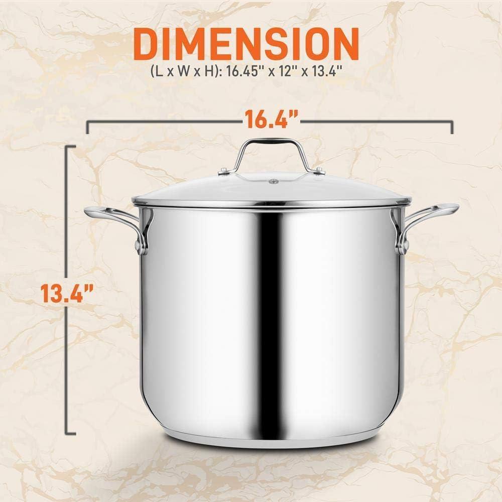 NutriChef Stainless Steel Stock Pot