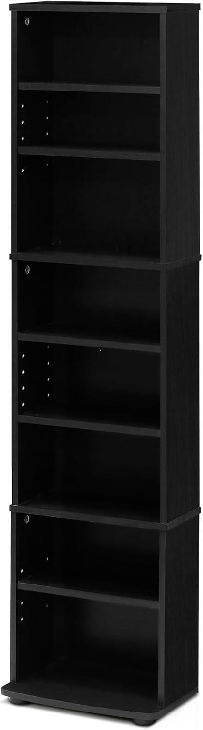 Espresso Engineered Wood 8-Shelf Multimedia Storage Tower