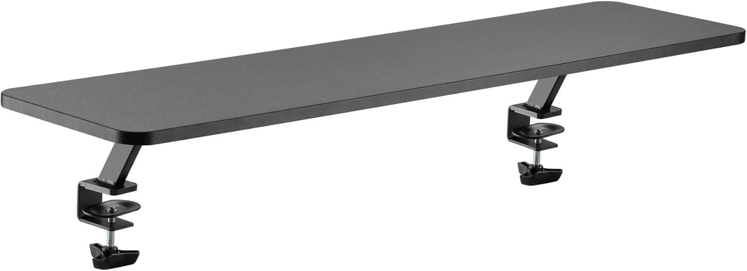 Black Extra-Wide Ergonomic Mounted Monitor Riser Stand