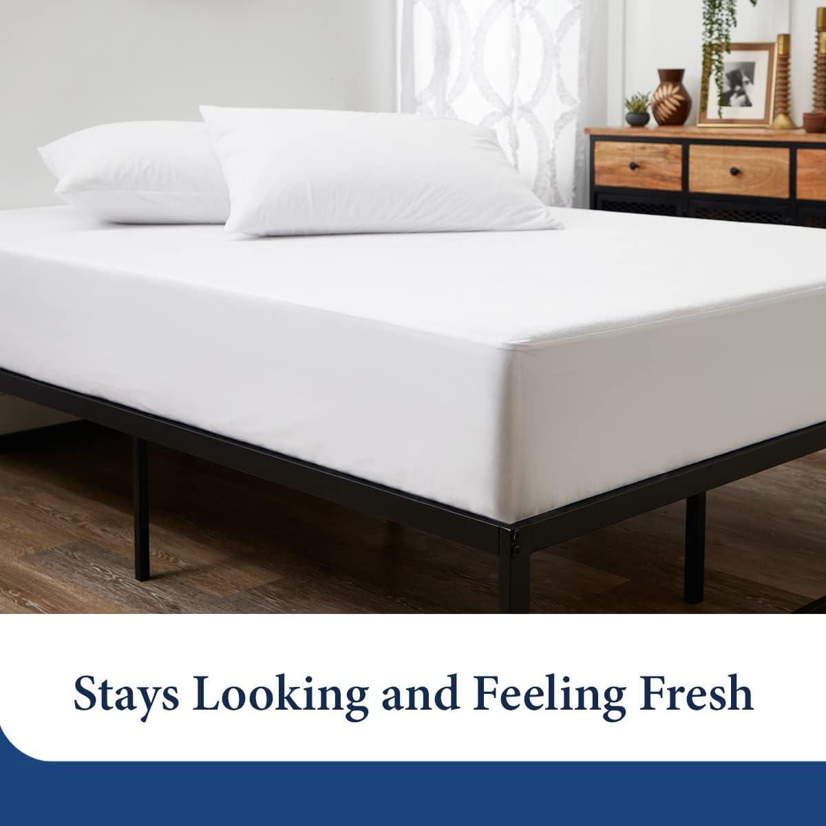 King Size White Bamboo Waterproof Mattress Protector