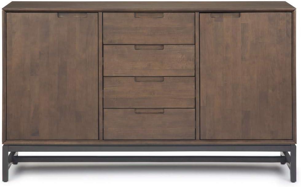 Banting 60" Walnut Brown Rubberwood Mid-Century Modern Sideboard