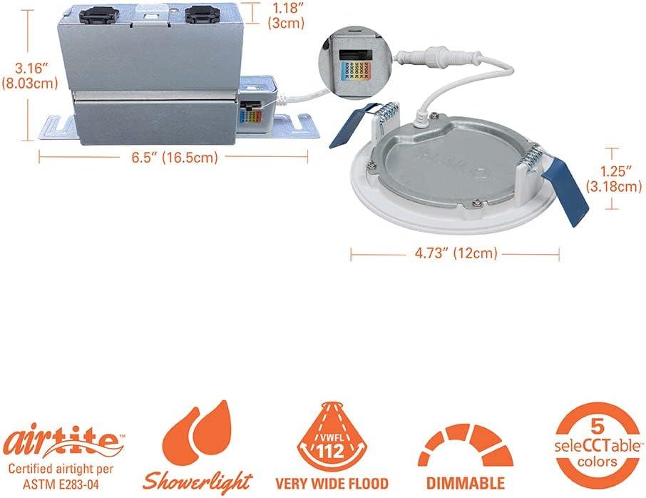 Halo 4" White Matte Ultra-Thin LED Downlight, Energy Star Certified