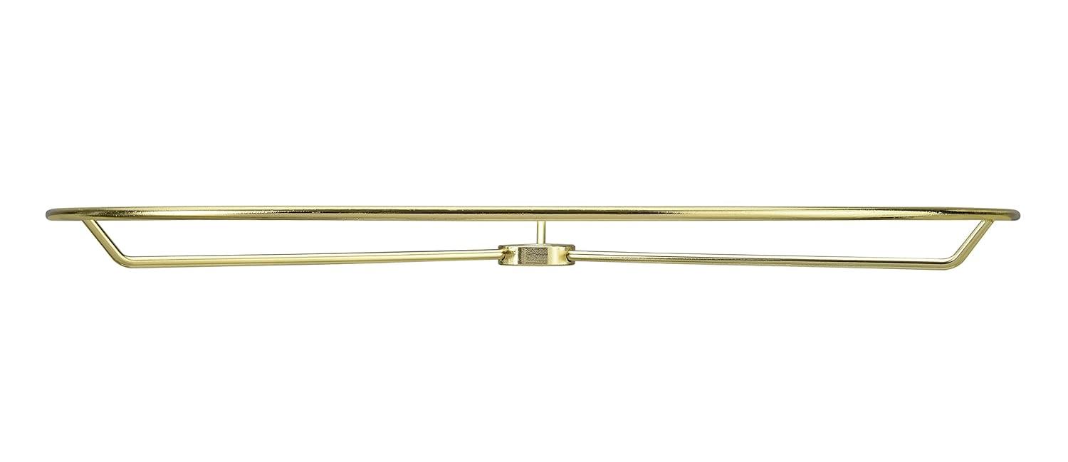 Aspen Creative 20102-11, Metal DIY Drum Lamp Shade Strong Ring, US Style Spider that Connects to Lamp Harp, Top Ring-Brass Plated/Bottom Ring-Galvanized, 10" Diameter Ring