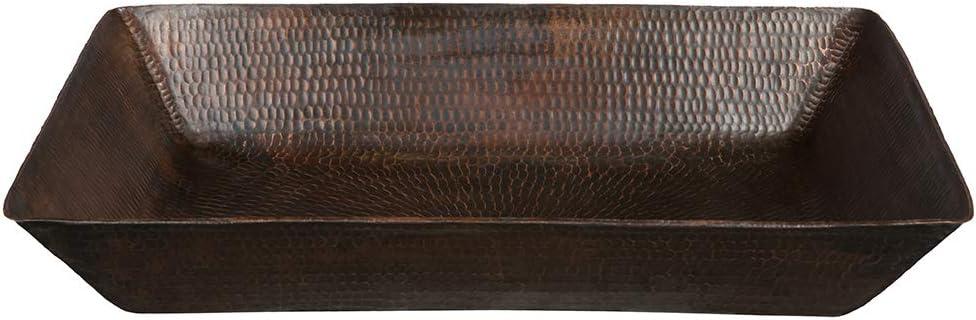 20" Rectangular Vessel Hand Hammered Copper Sink