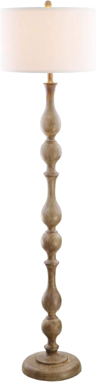 SAFAVIEH Glendora 64 in. High Floor Lamp, Brown Wood