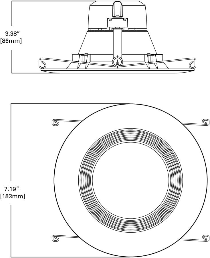 Halo 3010015 5 x 6 in. Halo 6.97W Plastic LED Retrofit Kit, Matte White